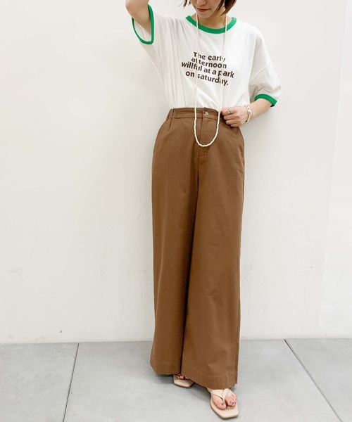 CIAOPANIC TYPY（チャオパニックティピー）の「【ZOZOTOWN限定】リンガープリントビッグTee（Tシャツ/カットソー・レディース・ブラウン/グレー/ホワイト/チャコールグレー・ONE SIZE）」の13枚目の写真