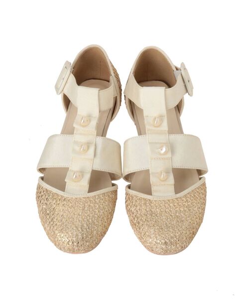 merry jenny（メリージェニー）の「箔グログランベルトシューズ（パンプス・レディース・オフホワイト/ベージュ・MEDIUM/LARGE）」の20枚目の写真