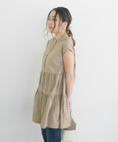 LIPSERVICE（リップサービス）の「ティアードノースリシャツチュニック（Tシャツ/カットソー・レディース・ホワイト/ブラック/ベージュ・FREE）」の17枚目の写真