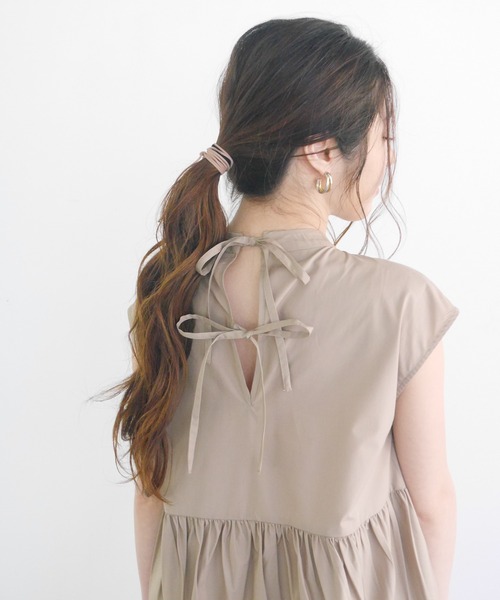 LIPSERVICE（リップサービス）の「ティアードノースリシャツチュニック（Tシャツ/カットソー・レディース・ホワイト/ブラック/ベージュ・FREE）」の12枚目の写真
