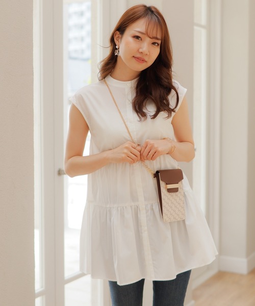 LIPSERVICE（リップサービス）の「ティアードノースリシャツチュニック（Tシャツ/カットソー・レディース・ホワイト/ブラック/ベージュ・FREE）」の22枚目の写真