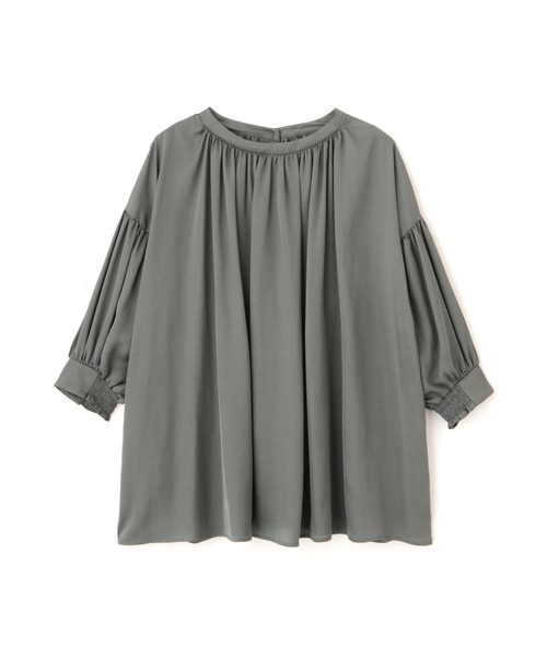 NATURAL BEAUTY BASIC（ナチュラルビューティーベーシック）の「【Petit LUXE】シルキーサテン2WAYブラウス（シャツ/ブラウス・レディース・グレー系その他/ベージュ/ラベンダー・SMALL/MEDIUM）」の9枚目の写真