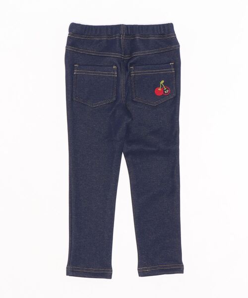 KP(ケーピー)の「チェリー刺しゅう入りニットツイル裏シャギーパンツ(100-130cm)(チノパンツ・キッズ・ネイビー・110cm/100cm/120cm/130cm)」の6枚目の写真