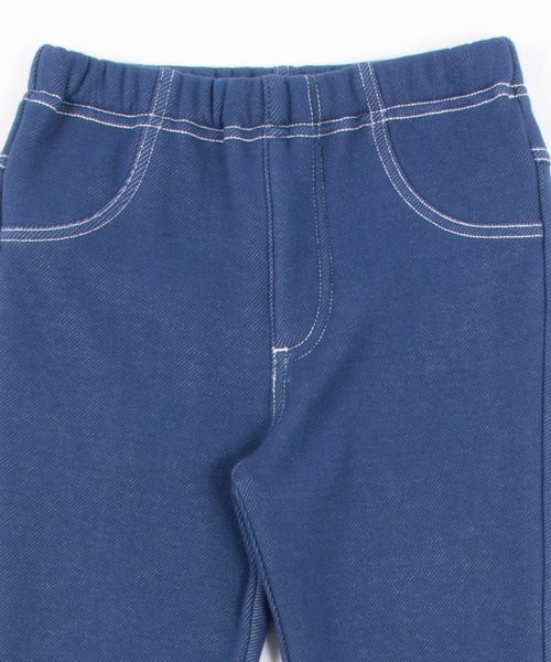 KP(ケーピー)の「チェリー刺しゅう入りニットツイル裏シャギーパンツ(100-130cm)(チノパンツ・キッズ・ネイビー・110cm/100cm/120cm/130cm)」の2枚目の写真