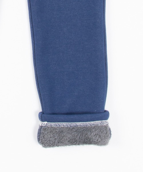 KP(ケーピー)の「チェリー刺しゅう入りニットツイル裏シャギーパンツ(100-130cm)(チノパンツ・キッズ・ネイビー・110cm/100cm/120cm/130cm)」の3枚目の写真