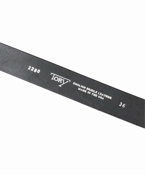 TORY LEATHER（トリーレザー）の「【TORY LEATHER / トリーレザー】ブライドルレザーブラスフーフ ピックベルト（ベルト・メンズ・ブラック/ブラウン・36/34）」の4枚目の写真