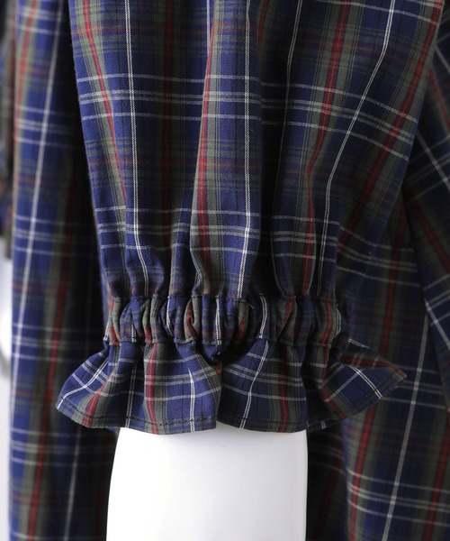 MILKFED.（ミルクフェド）の「PLAID RUFFLE DRESS（ワンピース・レディース・レッド/ネイビー・ONE SIZE）」の11枚目の写真