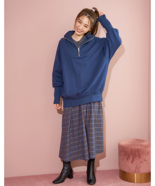 MILKFED.（ミルクフェド）の「PLAID RUFFLE DRESS（ワンピース・レディース・レッド/ネイビー・ONE SIZE）」の17枚目の写真