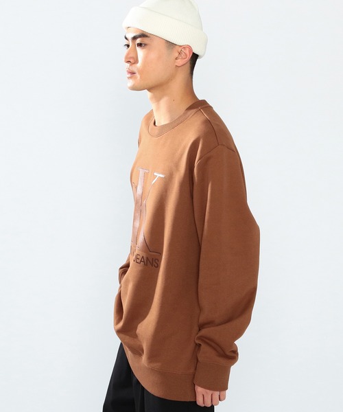 Calvin Klein Jeans（カルヴァンクラインジーンズ）の「アーバン エクスプレッション ロゴ スウェットシャツ（スウェット・メンズ・ブラック/ブラウン・S/M/L/XL）」の4枚目の写真