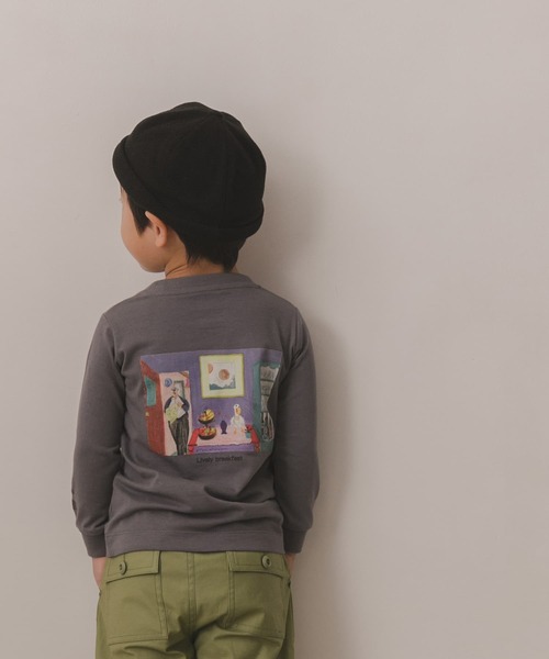 URBAN RESEARCH DOORS(アーバンリサーチドアーズ)の「『別注』Common Noun×DOORS KanaBelgium 長袖T(KIDS)(Tシャツ/カットソー・キッズ・チャコールグレー/ライトブルー・120/105/150/135)」の2枚目の写真