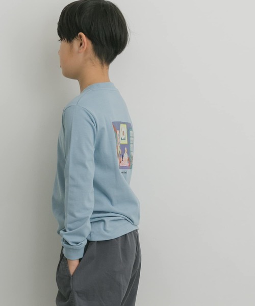 URBAN RESEARCH DOORS(アーバンリサーチドアーズ)の「『別注』Common Noun×DOORS KanaBelgium 長袖T(KIDS)(Tシャツ/カットソー・キッズ・チャコールグレー/ライトブルー・120/105/150/135)」の13枚目の写真