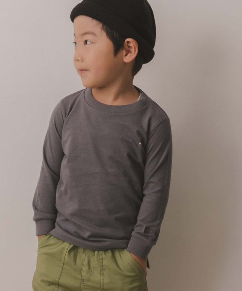 URBAN RESEARCH DOORS(アーバンリサーチドアーズ)の「『別注』Common Noun×DOORS KanaBelgium 長袖T(KIDS)(Tシャツ/カットソー・キッズ・チャコールグレー/ライトブルー・120/105/150/135)」の7枚目の写真