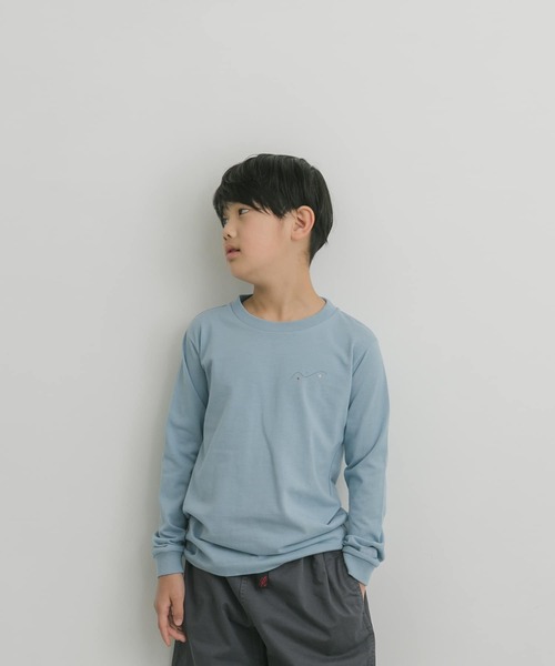 URBAN RESEARCH DOORS(アーバンリサーチドアーズ)の「『別注』Common Noun×DOORS KanaBelgium 長袖T(KIDS)(Tシャツ/カットソー・キッズ・チャコールグレー/ライトブルー・120/105/150/135)」の12枚目の写真