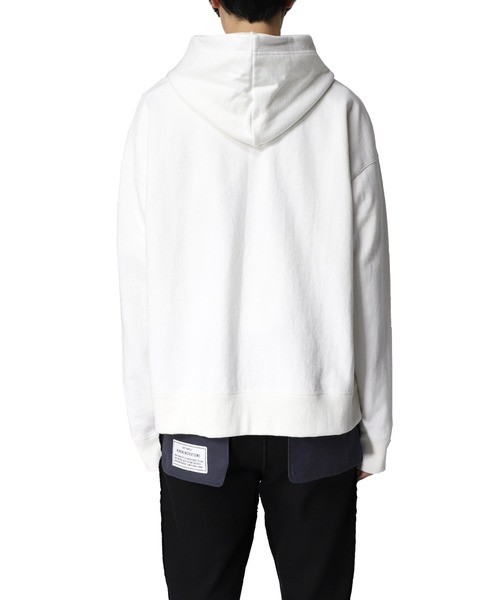 Maison MIHARA YASUHIRO（メゾンミハラヤスヒロ）の「【Maison MIHARA YASUHIRO】 MmYエンブロイダードフーディー/ MmY Embroideried Hoodie（スウェット・メンズ・ホワイト/ブラック/グレー・46/48/44/50）」の4枚目の写真