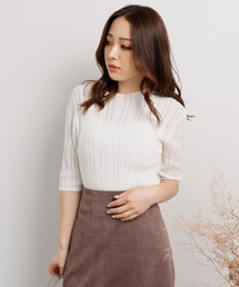 LIPSERVICE | シアーリブハーフニット(ニット/セーター)