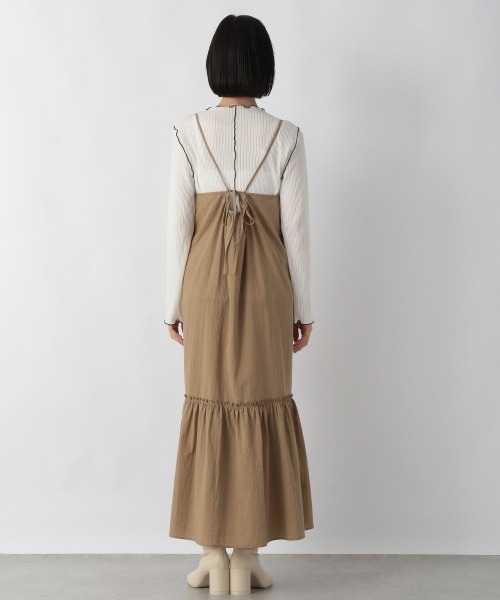 LOWRYS FARM(ローリーズファーム)の「ティアードキャミワンピース 215321(ワンピース・レディース・ブラウン/オレンジ/グリーン/ブラック/アイボリー・FREE)」の10枚目の写真