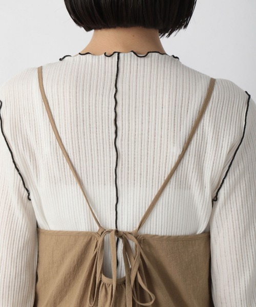 LOWRYS FARM(ローリーズファーム)の「ティアードキャミワンピース 215321(ワンピース・レディース・ブラウン/オレンジ/グリーン/ブラック/アイボリー・FREE)」の17枚目の写真