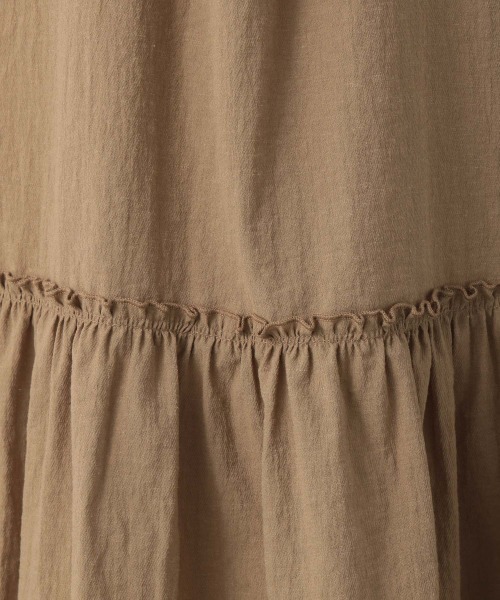 LOWRYS FARM(ローリーズファーム)の「ティアードキャミワンピース 215321(ワンピース・レディース・ブラウン/オレンジ/グリーン/ブラック/アイボリー・FREE)」の11枚目の写真