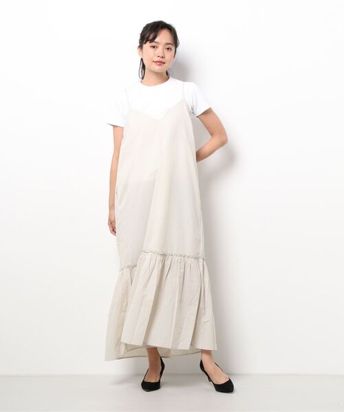 LOWRYS FARM(ローリーズファーム)の「ティアードキャミワンピース 215321(ワンピース・レディース・ブラウン/オレンジ/グリーン/ブラック/アイボリー・FREE)」の18枚目の写真