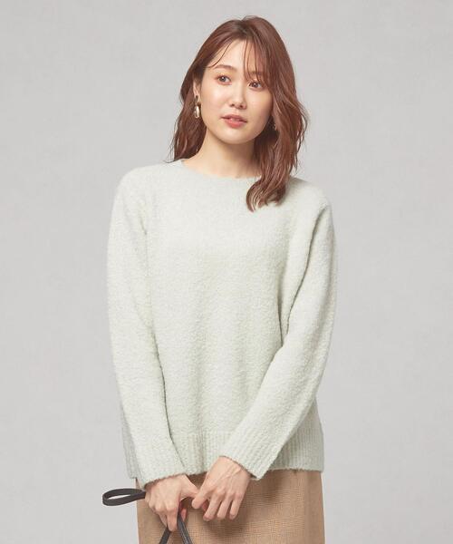 closet story(クローゼットストーリー)の「<closet story(クローゼットストーリー)>モコモコ クルーネックニット(ニット/セーター・レディース・ブラック/イエロー/ライム・FREE)」の2枚目の写真