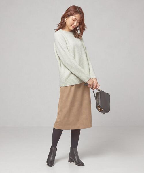 closet story(クローゼットストーリー)の「<closet story(クローゼットストーリー)>モコモコ クルーネックニット(ニット/セーター・レディース・ブラック/イエロー/ライム・FREE)」の14枚目の写真