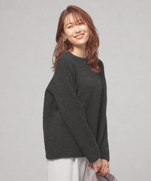 closet story(クローゼットストーリー)の「<closet story(クローゼットストーリー)>モコモコ クルーネックニット(ニット/セーター・レディース・ブラック/イエロー/ライム・FREE)」の5枚目の写真