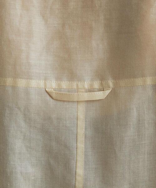 green label relaxing(グリーンレーベルリラクシング)の「オーガンジー バンドカラー シャツ(シャツ/ブラウス・レディース・ライム/クリーム/モカ・FREE)」の5枚目の写真