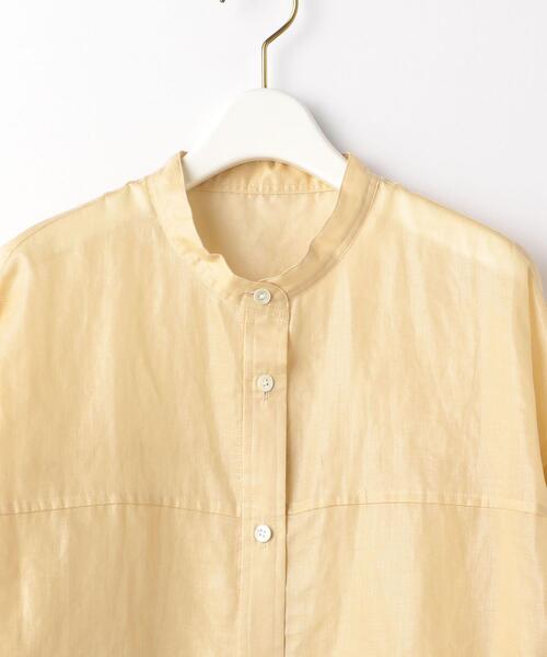 green label relaxing(グリーンレーベルリラクシング)の「オーガンジー バンドカラー シャツ(シャツ/ブラウス・レディース・ライム/クリーム/モカ・FREE)」の17枚目の写真