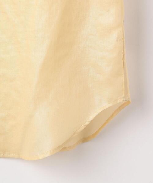 green label relaxing(グリーンレーベルリラクシング)の「オーガンジー バンドカラー シャツ(シャツ/ブラウス・レディース・ライム/クリーム/モカ・FREE)」の7枚目の写真
