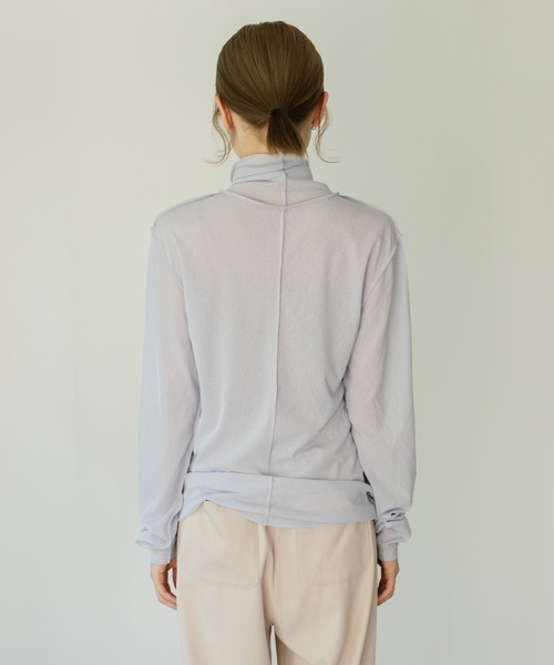 Kastane（カスタネ）の「ハイネックストレッチインナー（Tシャツ/カットソー・レディース・アイボリー/モカ/パープル/ピンク/ブラック・FREE）」の8枚目の写真