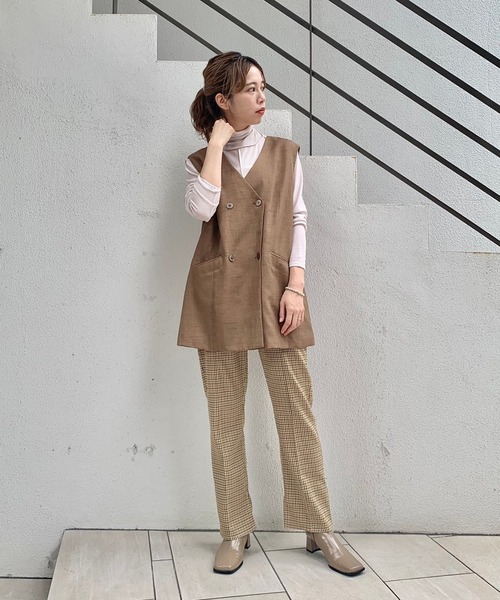 Kastane（カスタネ）の「ハイネックストレッチインナー（Tシャツ/カットソー・レディース・アイボリー/モカ/パープル/ピンク/ブラック・FREE）」の7枚目の写真