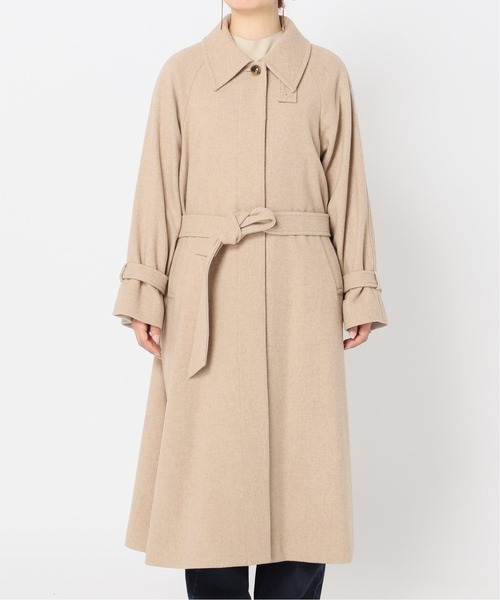 Simplicite(サンプリシテ)の「スーパー110Sブレンドステンカラーコート◆(ステンカラーコート・レディース・ベージュ/グリーン/ネイビー・FREE)」の12枚目の写真