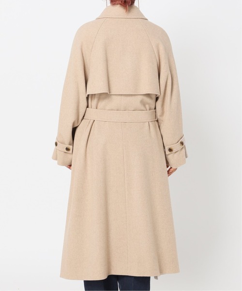 Simplicite(サンプリシテ)の「スーパー110Sブレンドステンカラーコート◆(ステンカラーコート・レディース・ベージュ/グリーン/ネイビー・FREE)」の7枚目の写真