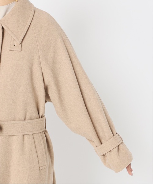 Simplicite(サンプリシテ)の「スーパー110Sブレンドステンカラーコート◆(ステンカラーコート・レディース・ベージュ/グリーン/ネイビー・FREE)」の13枚目の写真