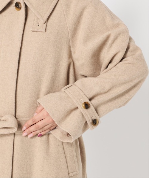 Simplicite(サンプリシテ)の「スーパー110Sブレンドステンカラーコート◆(ステンカラーコート・レディース・ベージュ/グリーン/ネイビー・FREE)」の18枚目の写真