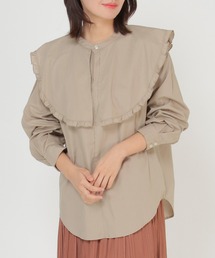 ビック襟ブラウス