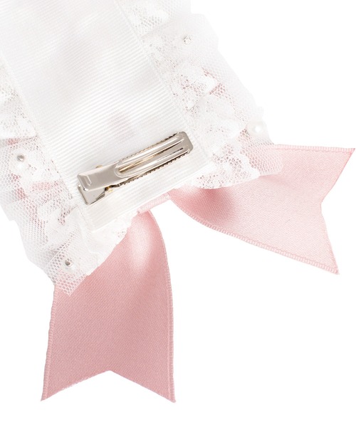 ROJITA（ロジータ）の「リボンレースヘッドドレス（カチューシャ・レディース・ピンク/ブラック・FREE）」の5枚目の写真