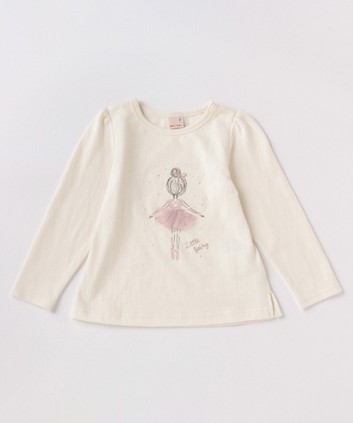 petit main(プティマイン)の「バレリーナモチーフ長袖Tシャツ(Tシャツ/カットソー・キッズ・ライトブルー/オフホワイト/ピンク・80cm/120cm/110cm/90cm/130cm/100cm)」の16枚目の写真