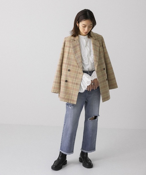 KBF（ケイビーエフ）の「ウール混ダブルブレストジャケット