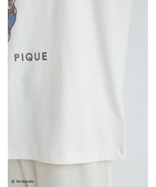 gelato pique(ジェラートピケ)の「【スーパーマリオ】 【ユニセックス】 キャラクターTシャツ(ルームウェア/パジャマ・レディース・グレー/オフホワイト・FREE)」の16枚目の写真