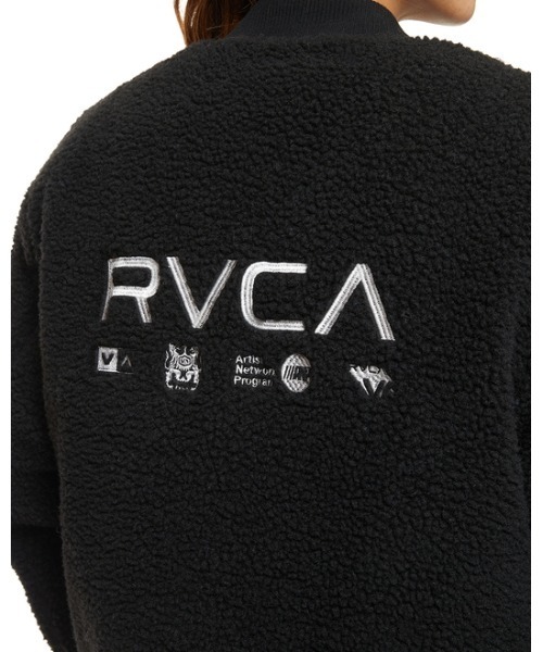 RVCA(ルーカ)の「RVCA レディース HOTH MA-1 JACKET ジャケット【2021年秋冬モデル】/ルーカリバーシブルボアブルゾン(ブルゾン・レディース・ブラック/ナチュラル/スカイブルー・X-SMALL/SMALL)」の9枚目の写真