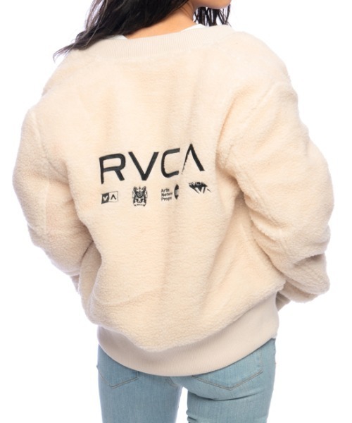 RVCA(ルーカ)の「RVCA レディース HOTH MA-1 JACKET ジャケット【2021年秋冬モデル】/ルーカリバーシブルボアブルゾン(ブルゾン・レディース・ブラック/ナチュラル/スカイブルー・X-SMALL/SMALL)」の14枚目の写真