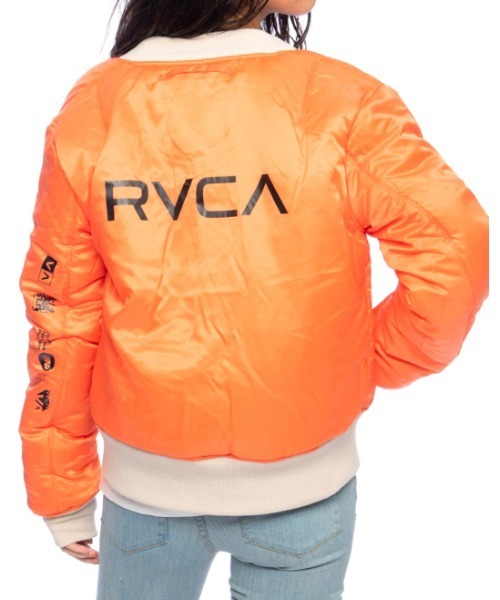 RVCA(ルーカ)の「RVCA レディース HOTH MA-1 JACKET ジャケット【2021年秋冬モデル】/ルーカリバーシブルボアブルゾン(ブルゾン・レディース・ブラック/ナチュラル/スカイブルー・X-SMALL/SMALL)」の16枚目の写真