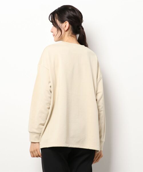 Samansa Mos2 blue（サマンサモスモスブルー）の「サイドスリットロゴスウェット（スウェット・レディース・オフホワイト/ブルー/クリーム・ﾌﾘ-）」の5枚目の写真