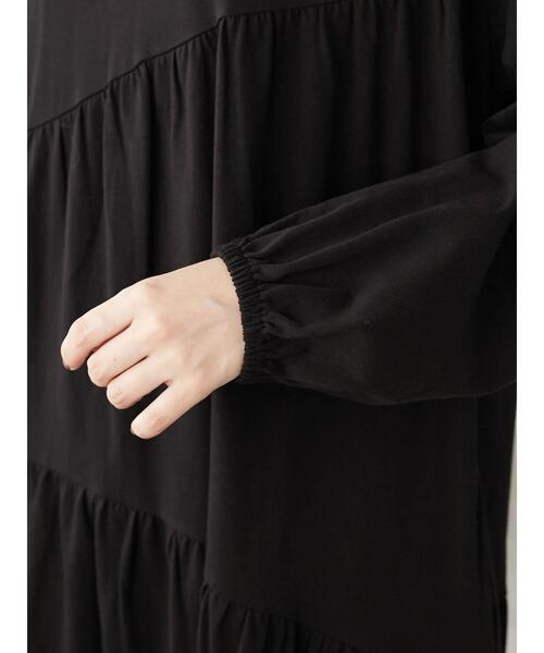 Sugar spoon（シュガースプーン）の「・SUGAR SPOON ナナメティアードワンピース＊（ワンピース・レディース・ブルー/ブラック/チャコールグレー/ブラウン・FREE）」の15枚目の写真