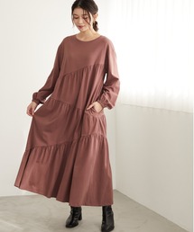 ・SUGAR SPOON ナナメティアードワンピース＊