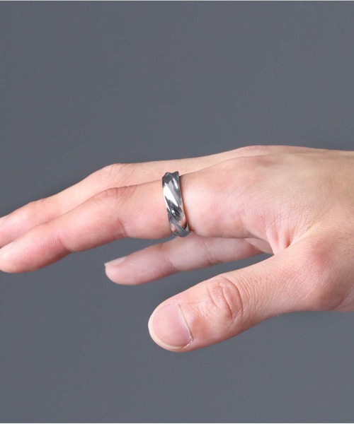 for Gift”ツイストテクスチャーリング（6mm幅）/シルバー925【LION