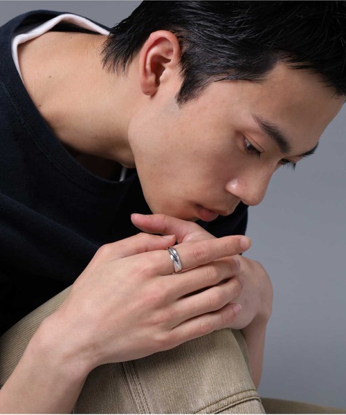 for Gift”ツイストテクスチャーリング（6mm幅）/シルバー925【LION