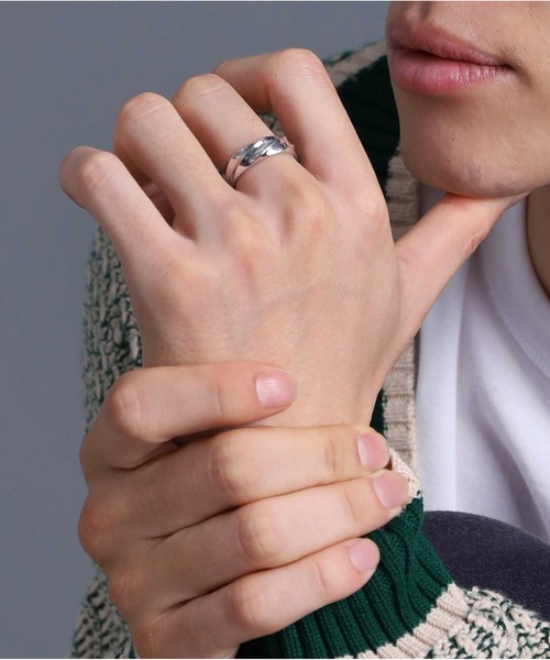 for Gift”ツイストテクスチャーリング（6mm幅）/シルバー925【LION