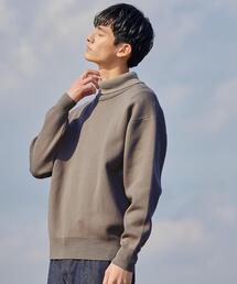 green label relaxing（グリーンレーベルリラクシング）の「コットン スウェットライク ハイネック ニット -ウォッシャブル-（ニット/セーター・メンズ）」